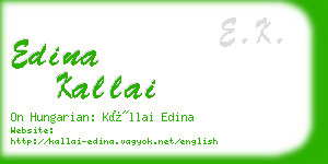 edina kallai business card